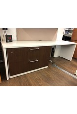 Steelcase Espresso/White Credenza with Lateral