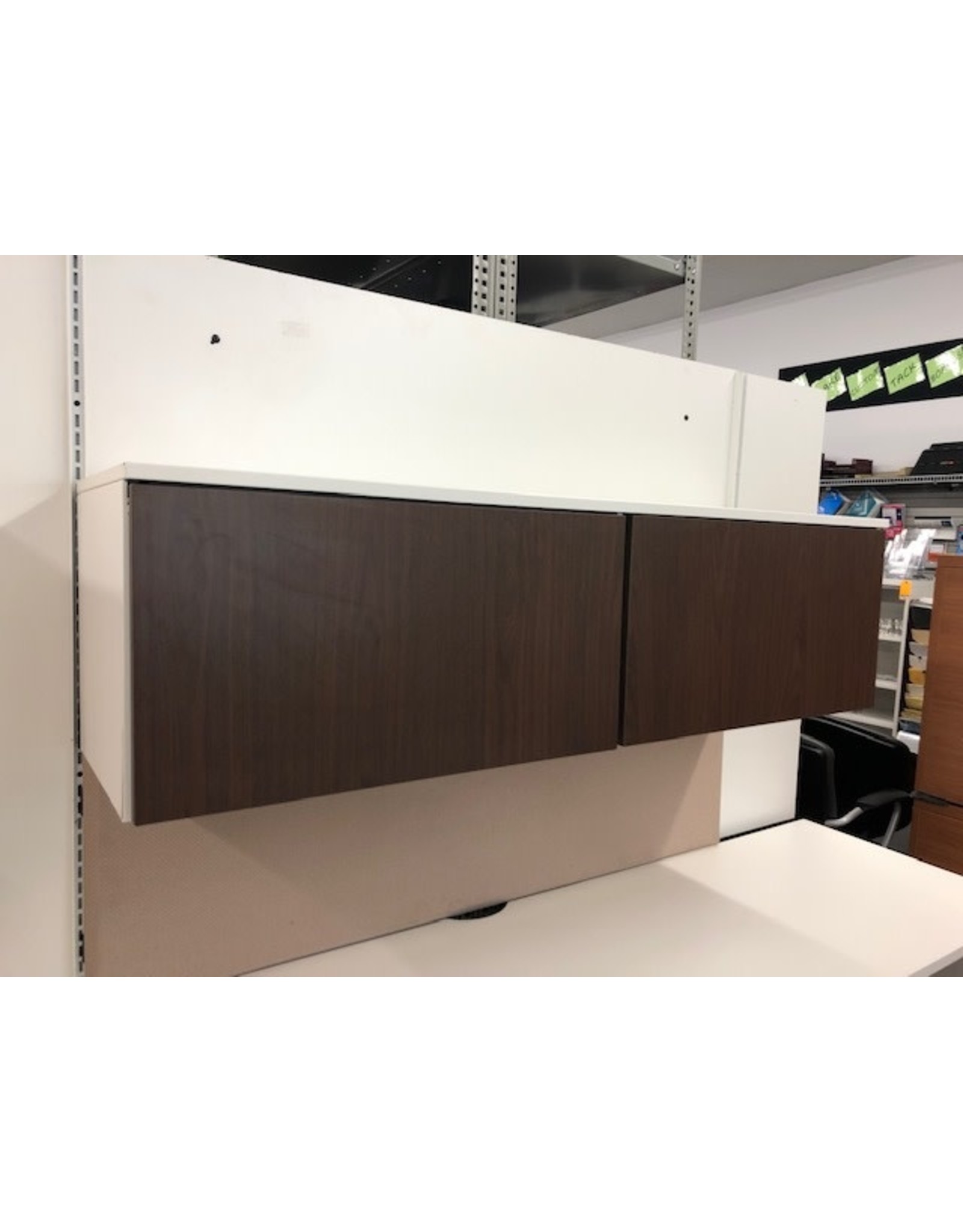 Steelcase Espresso/White Wallmount Hutch