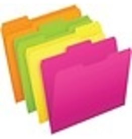 FILE GLOW LTR 1/2CUT ASST*24pk