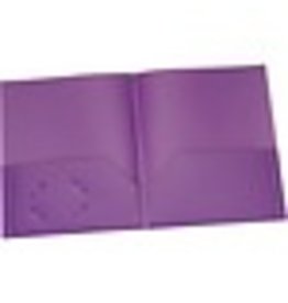PORTFOLIO POLY 2-POCKET *PURPL