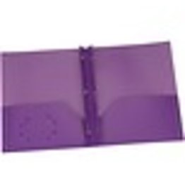 PORTFOLIO POLY 2PCKT+PRONG*PUR