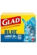 GLAD BLUE RECYC 90L 30x33*30bx