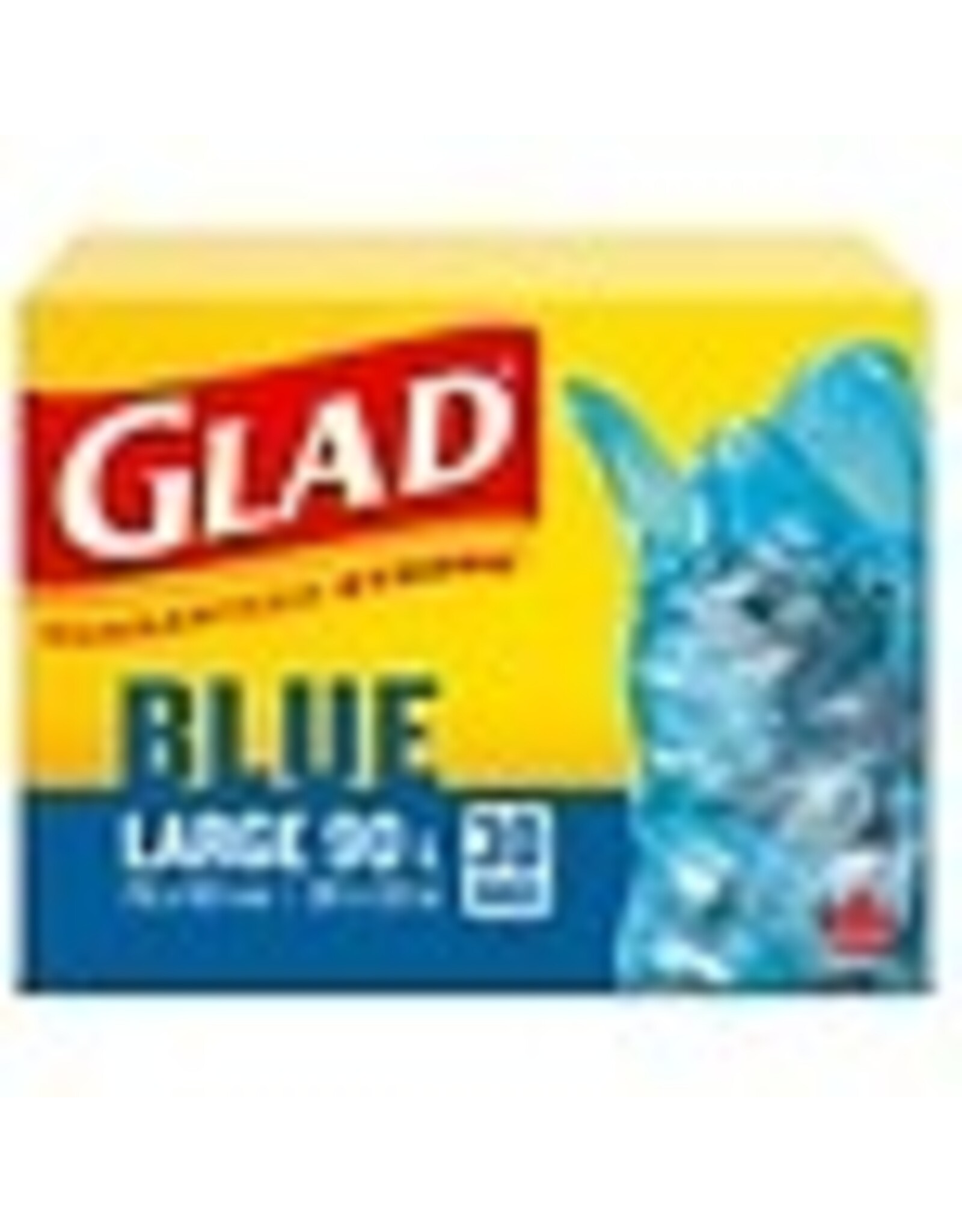 GLAD BLUE RECYC 90L 30x33*30bx