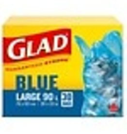 GLAD BLUE RECYC 90L 30x33*30bx