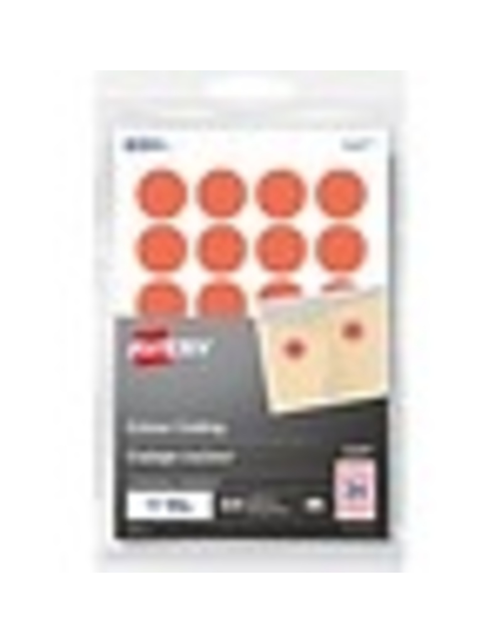 LABEL RND 3/4'' FL.RED,240/PK