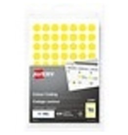 LABEL RND 1/2'' YELLOW,420/PK