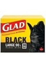 GLAD BAGS 90L,30X33 BLACK*30bx