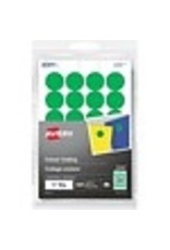 LABEL RND 3/4'' GREEN, 240/PK