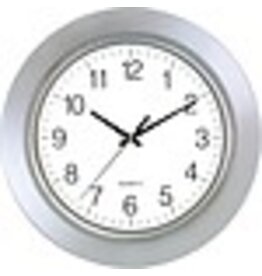 CLOCK WALL, 13'' CHROME BEZEL
