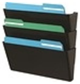 WALL POCKET LGL,BLACK,3/PACK