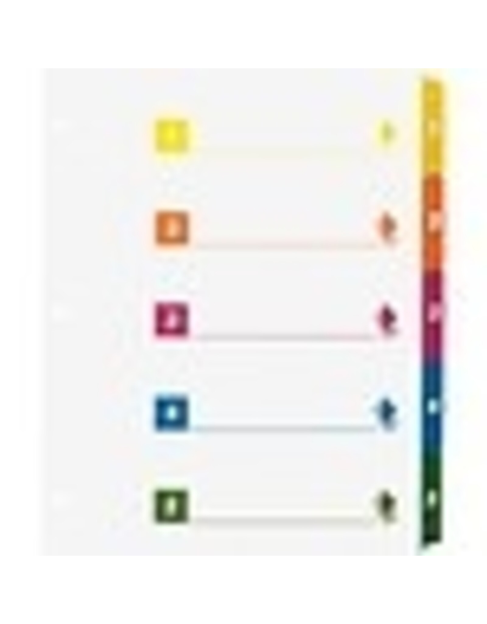 INDEX, QUICK BULK *5 TAB*24set