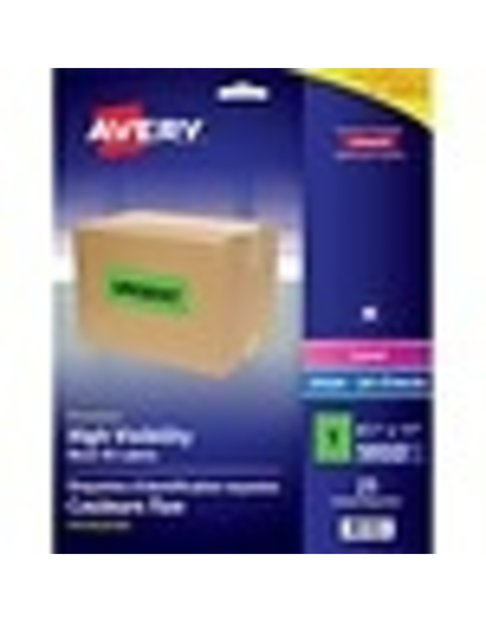 LABEL HI-VIS LTR NEON GRN 25pk