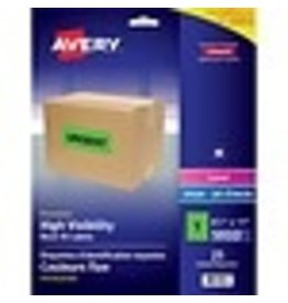 LABEL HI-VIS LTR NEON GRN 25pk