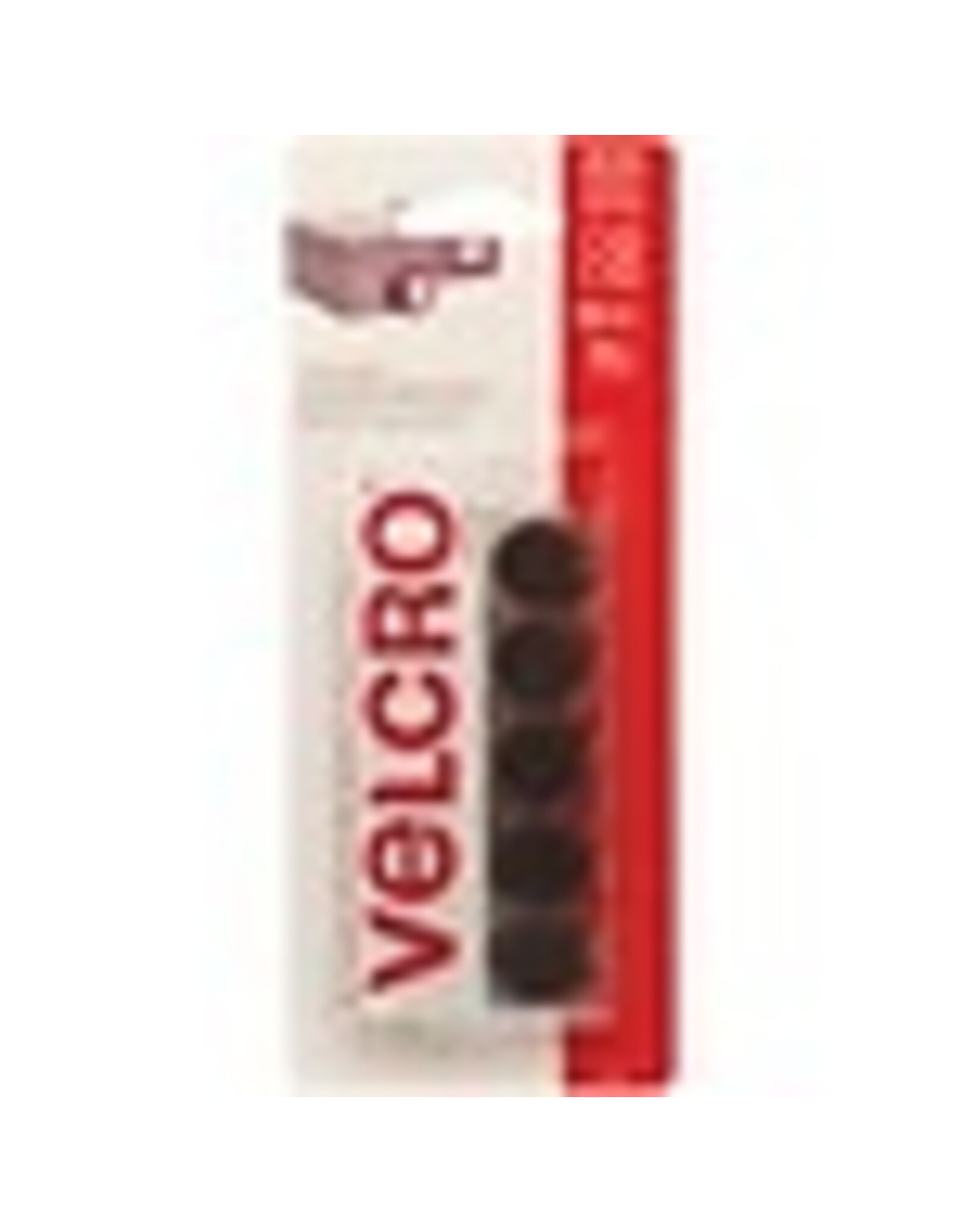 VELCRO BLK ADH.RND 5/8'', 15/PK