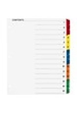 INDEX, QUICK w/TABLE CON*15TAB