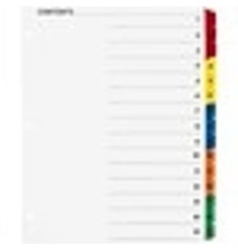 INDEX, QUICK w/TABLE CON*15TAB