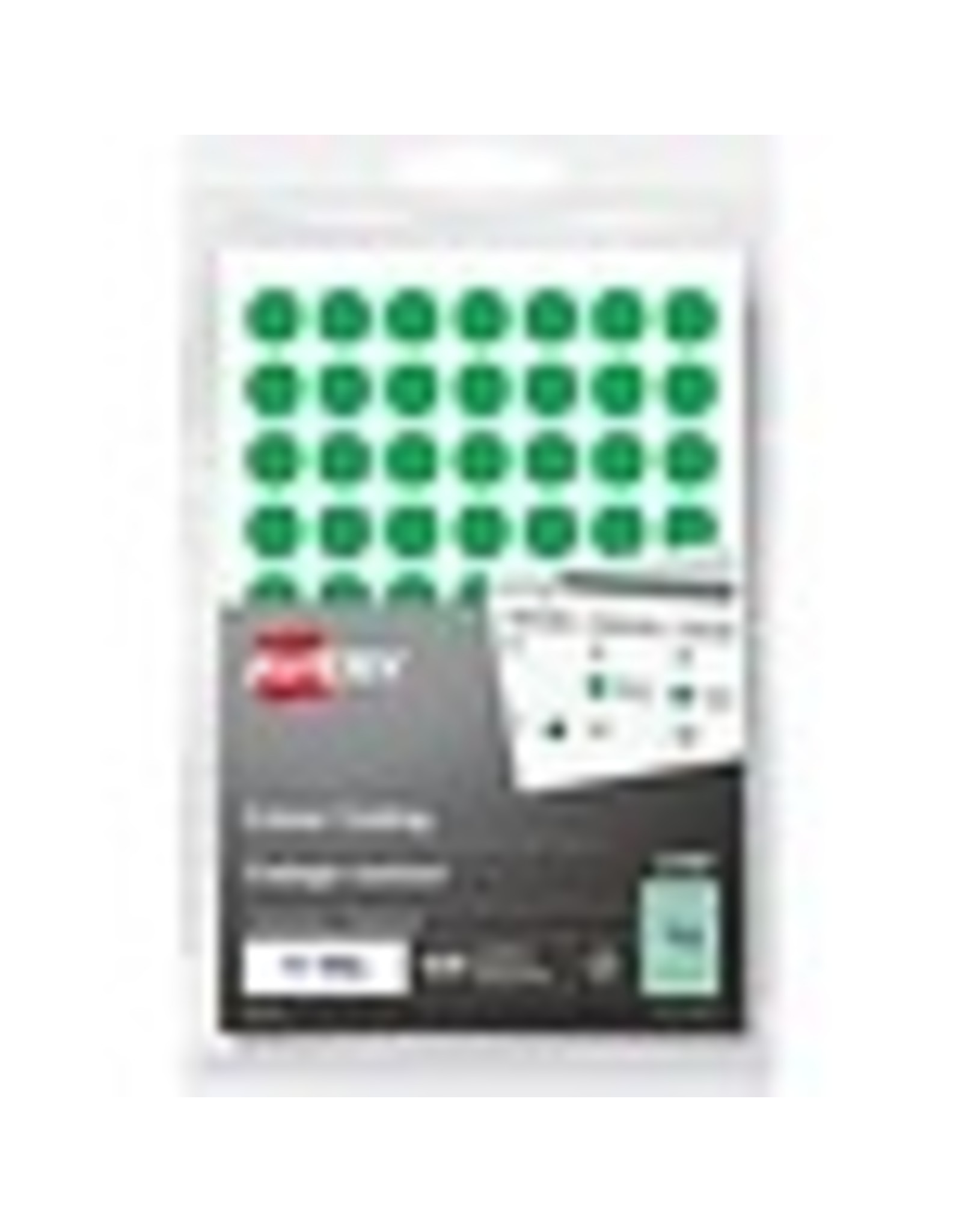 LABEL RND 1/2'' GREEN, 420/PK