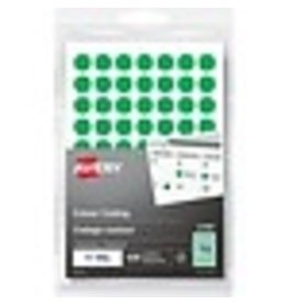 LABEL RND 1/2'' GREEN, 420/PK