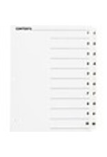 INDEX,QUICK,10TAB,WHTE,1ST