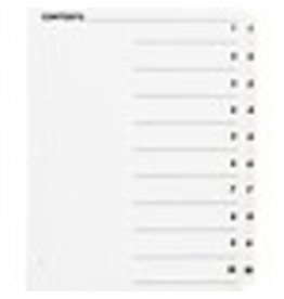 INDEX,QUICK,10TAB,WHTE,1ST