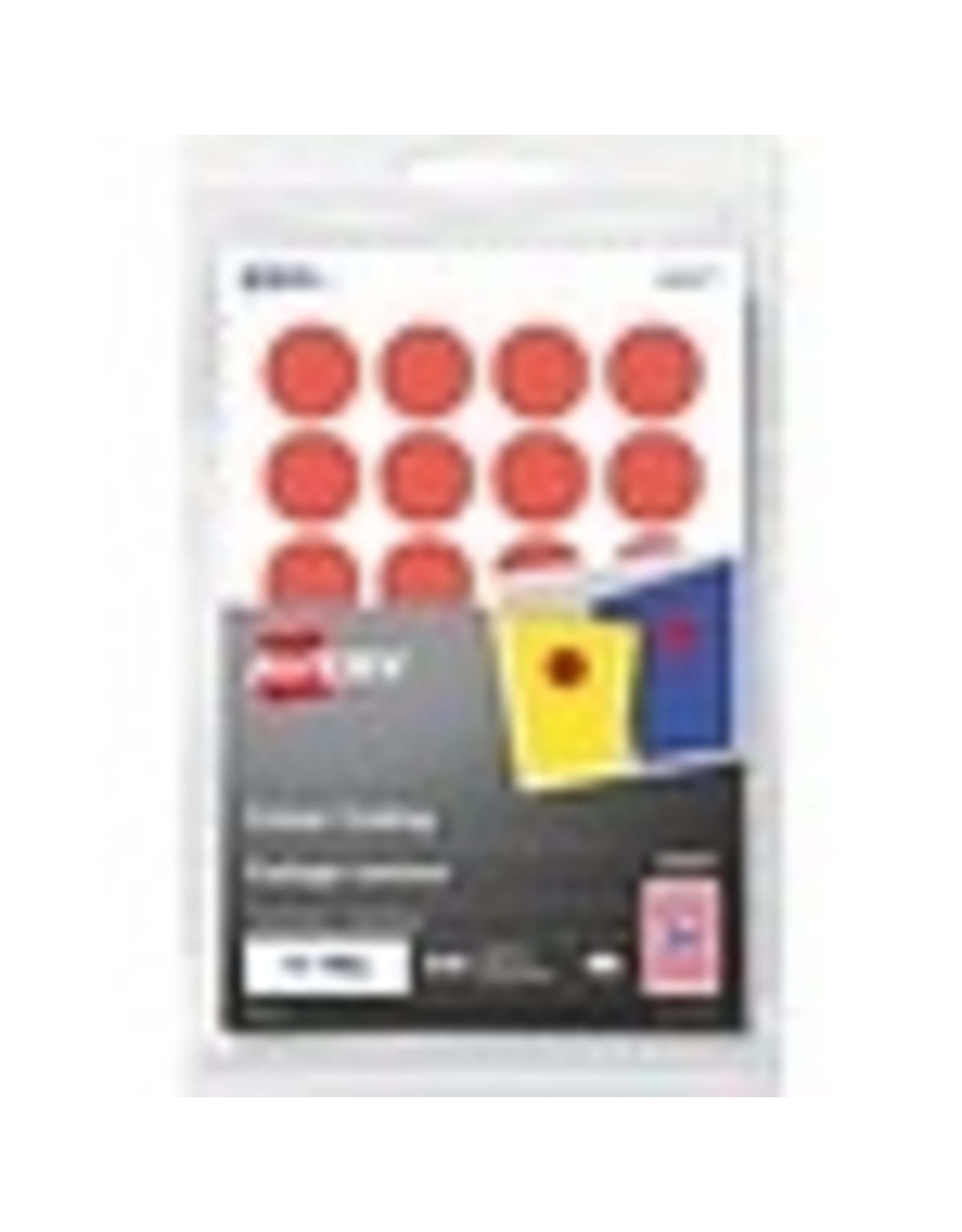 LAB RND.75''*REMOV PRNT/WRT*RED