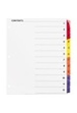 INDEX, QUICK w/TABLE CON*12TAB
