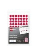 LABEL RND 1/2'' RED,   768/PK