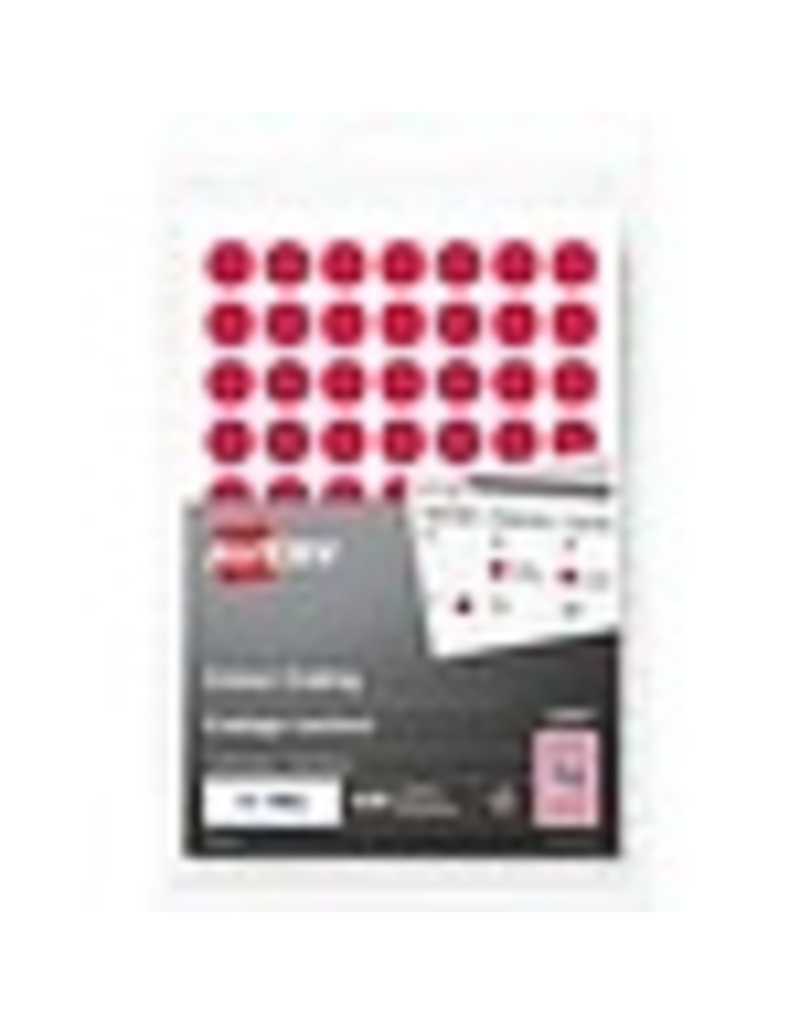 LABEL RND 1/2'' RED,   768/PK