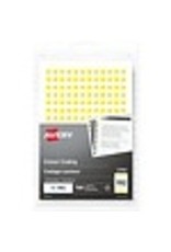 LABEL RND 1/4'' YELLOW,768/PK