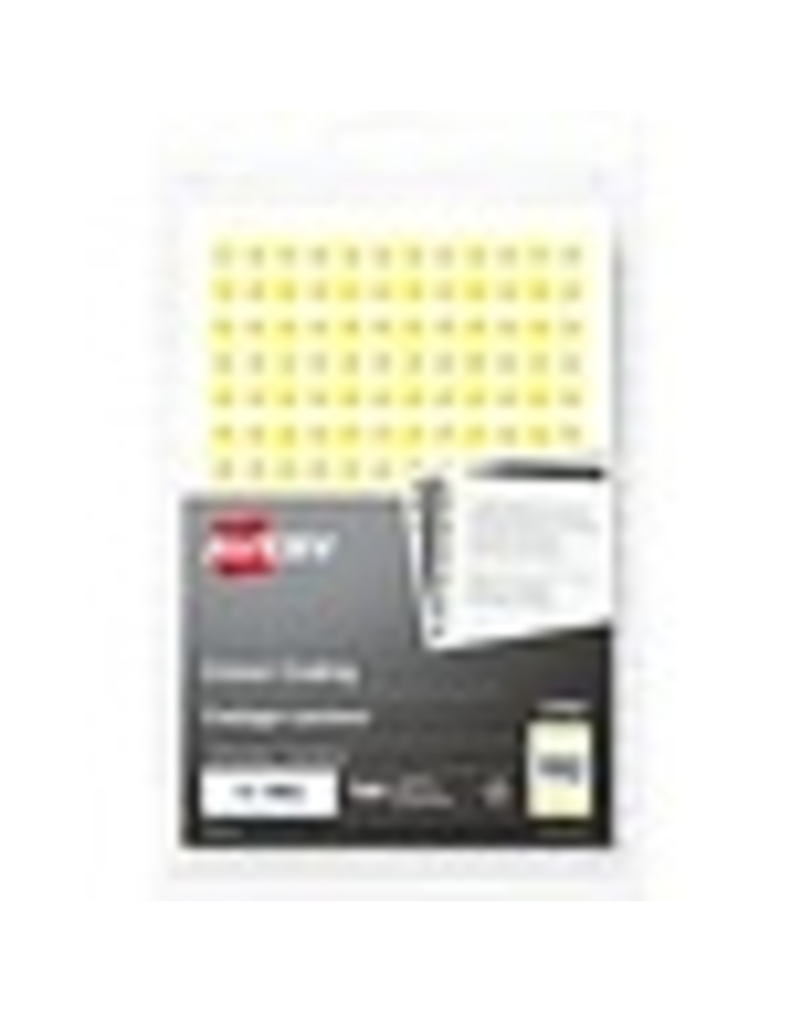 LABEL RND 1/4'' YELLOW,768/PK