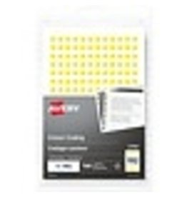 LABEL RND 1/4'' YELLOW,768/PK