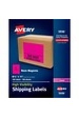 LABEL HI-VIS LTR NEON MGN 25pk