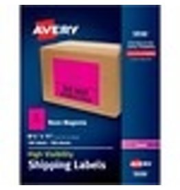 LABEL HI-VIS LTR NEON MGN 25pk