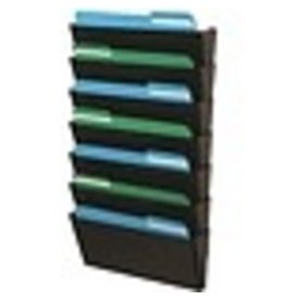 WALL POCKET LGL BLACK,7/PACK