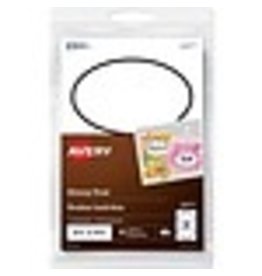 LABEL OVAL BLK BRDR 2.38x3.63