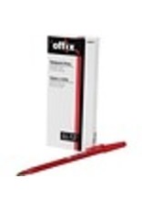 STICK PEN OFFIX MED.RED,12/BX