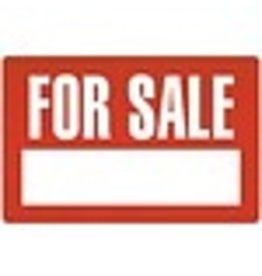 SIGN 12x8 RD/WT*FOR SALE BLANK