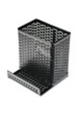 METAL PENCIL CUP,CELL STND,BLK