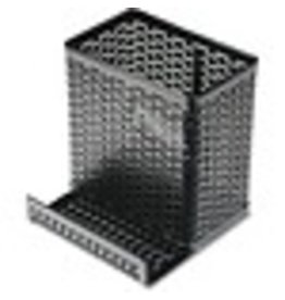 METAL PENCIL CUP,CELL STND,BLK