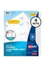 INDEX PRINTBL EZ PEEL WHT 8TAB