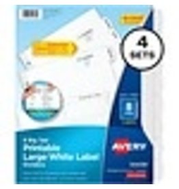 INDEX PRINTBL EZ PEEL WHT 8TAB