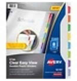 DIVIDERS,PLSTC,CLEARVW,8TAB