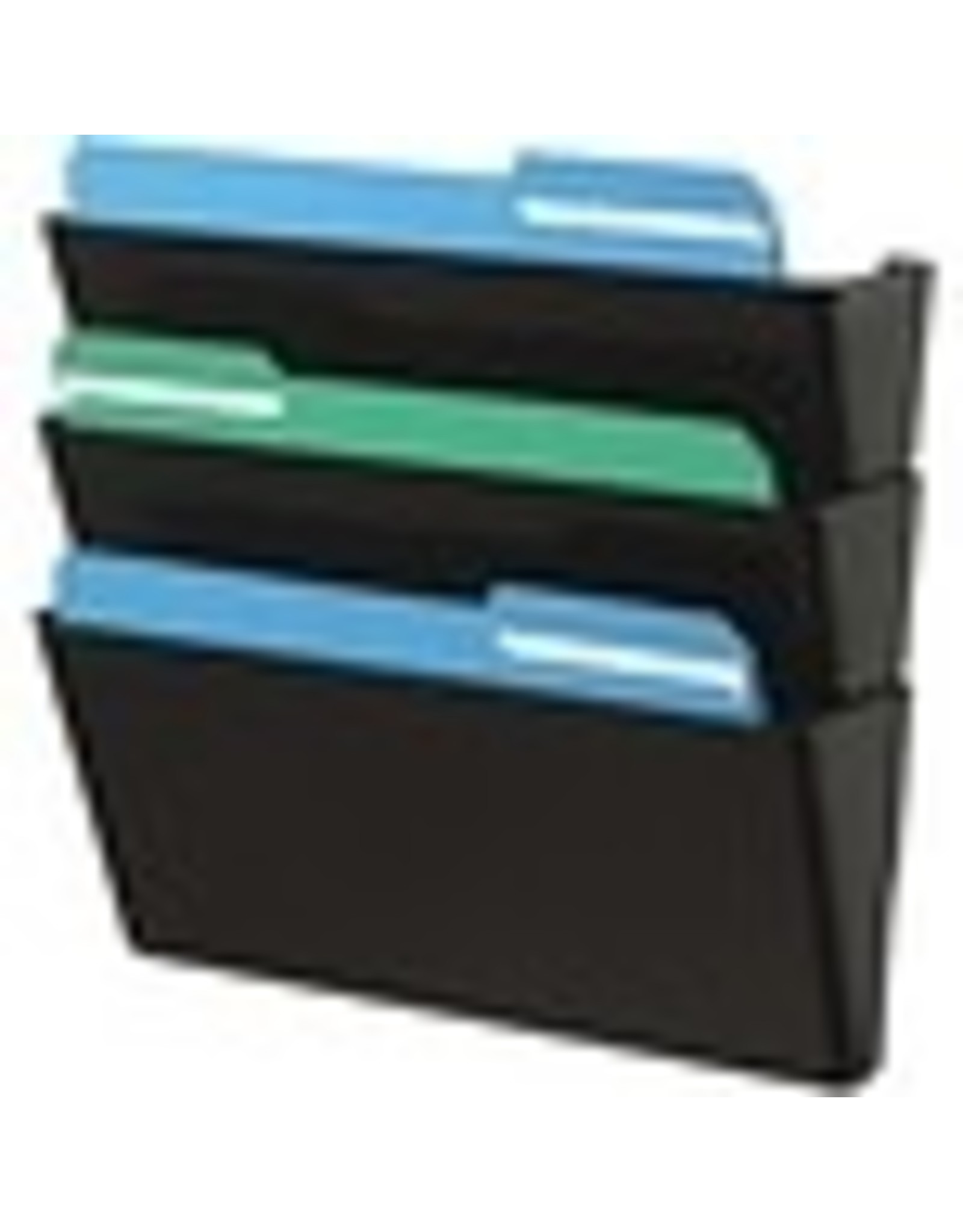 WALL POCKET,LTR,BLACK,3/PACK