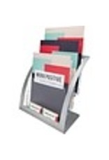 LIT STND 3-TIER MAGAZIN*SILVER