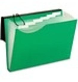 POLY FILE 7-POCKET LTR  *GREEN