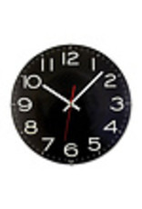 CLOCK WALL RIMLESS 11.5''*BLACK
