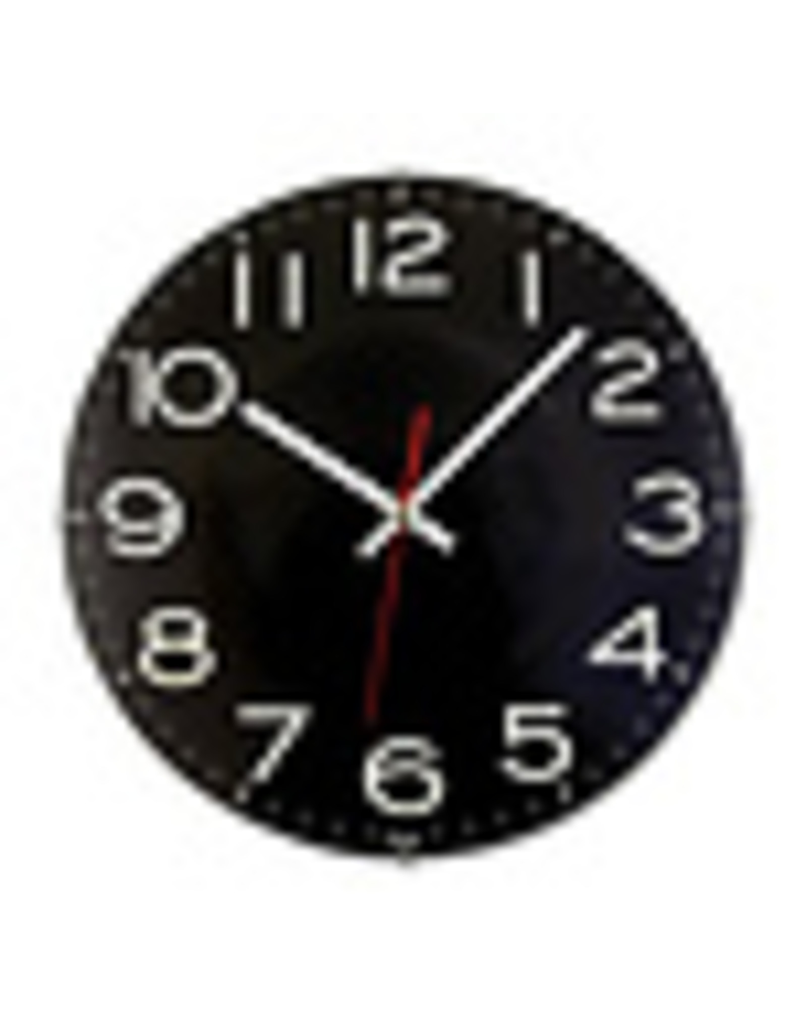 CLOCK WALL RIMLESS 11.5''*BLACK