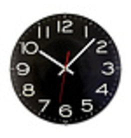 CLOCK WALL RIMLESS 11.5''*BLACK