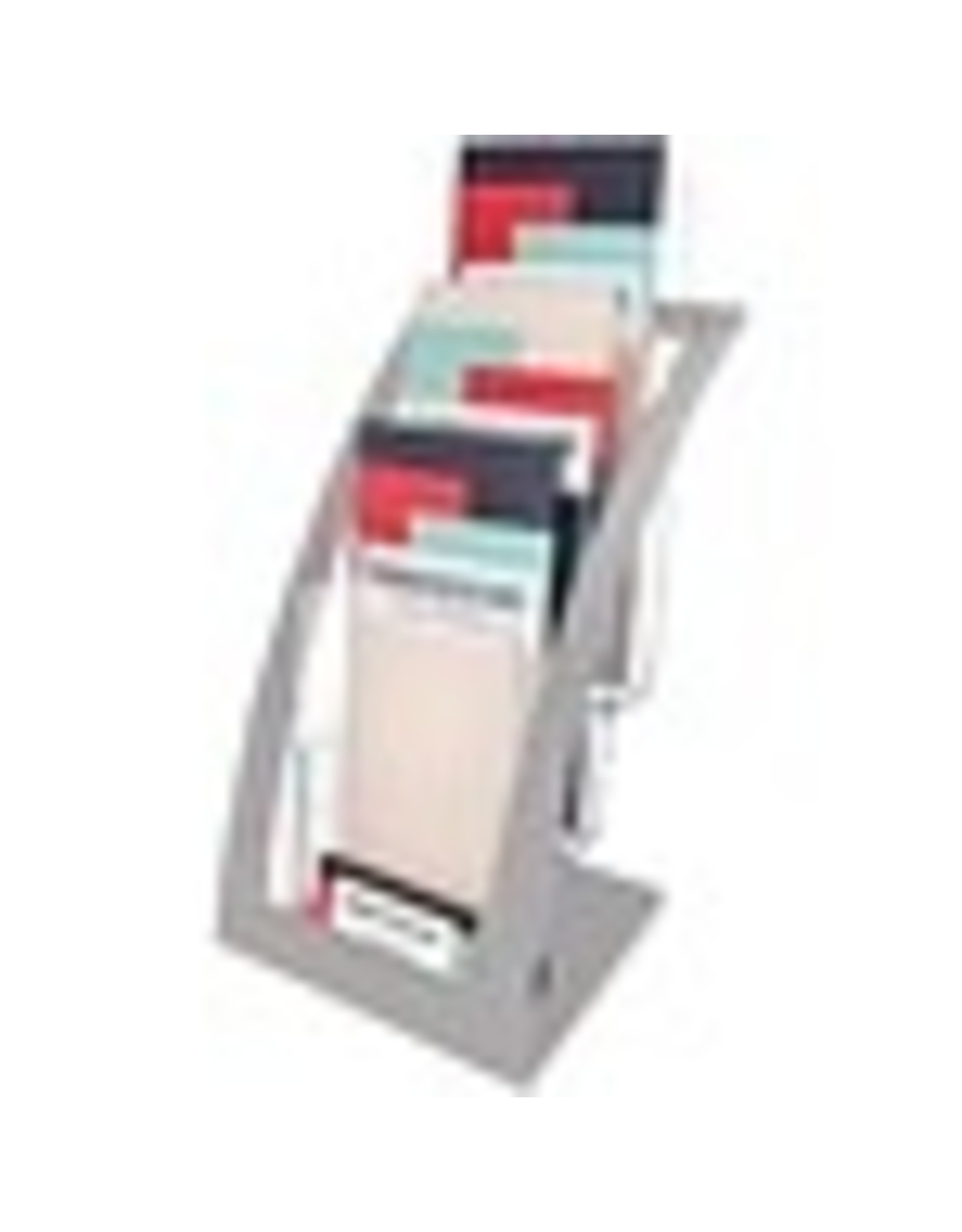 LIT STND 3-TIER LEAFLET*SILVER