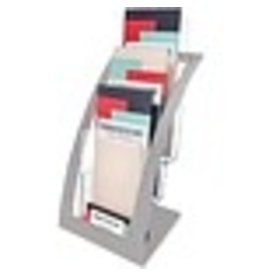 LIT STND 3-TIER LEAFLET*SILVER